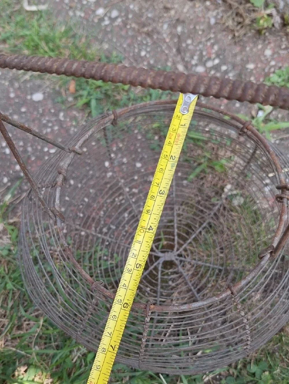 Large vintage french wire Egg Basket. Kitchen Storage & Decoration
